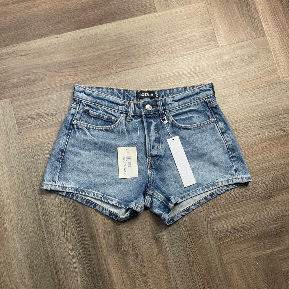NWT EB Denim Arbor Loose Short Jean Shorts Womens 25 Nomad Blue High Waist Boho‎